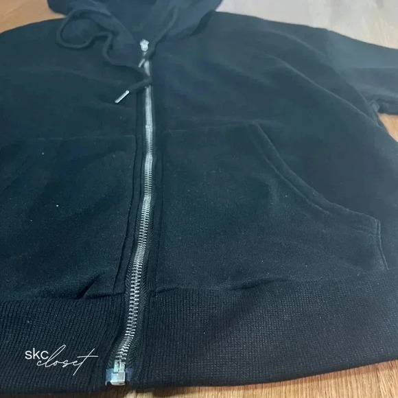 SHEIN MOOSTA Black Drawstring Drop Shoulder Hoodie, Small - Picture 5 of 10